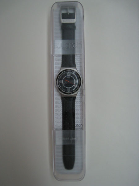 Swatch Irony Carbonoir Watch In Clear Box