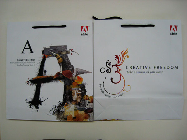 Adobe Paper Bag Front And Back View