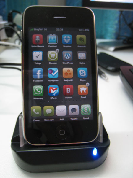 Cradle With iPhone 3GS - Front View