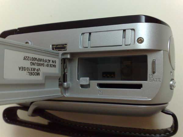 Battery Compartment, SD Memory Card Compartment