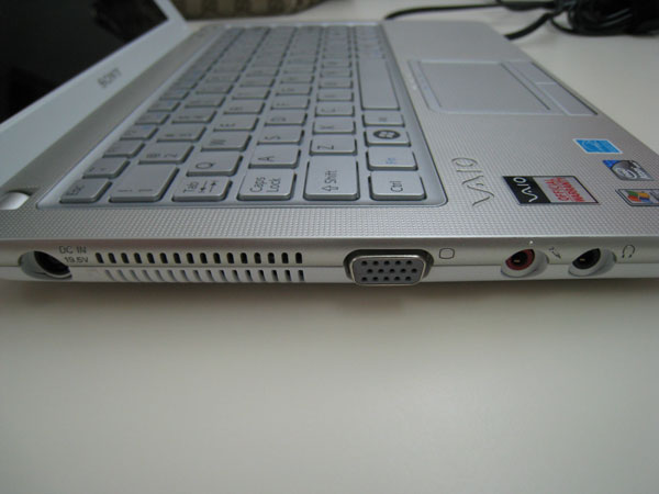 Power Port, VGA Port, Microphone Jack, Headphone Jack